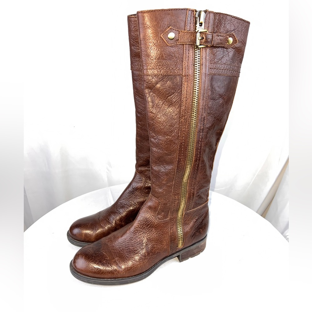 Franco Sarto Women Rustic Leather Boots 9.5 - Picture 2 of 12